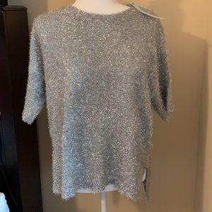 NWT Silver Sparkly Top (size M)